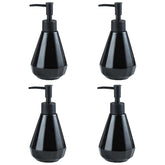 Kuber Industries Liquid Soap Dispenser | Handwash Soap Dispenser | Soap Dispenser for Wash Basin | Shampoo Dispenser Bottle | Bathroom Dispenser Bottle | Pack of 4 | ZX060BK |250 ml | Black